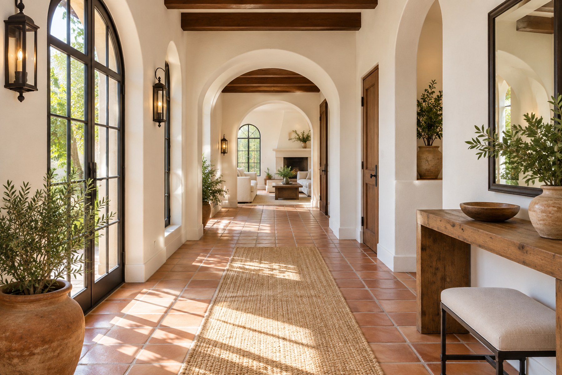 A bright Santa Barbara South Coast home interior, illustrative